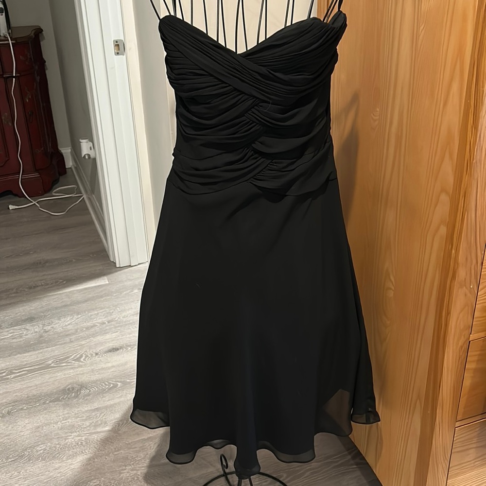 White House Black Market Formal Strapless Dress size 6 Black